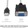 Adattatore seriale 9pin da 6 piedi da USB a RS-232 DB9